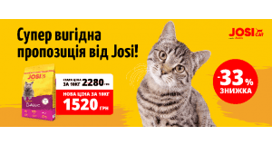 Фото - JosiCat: ЗНИЖКА 33% на сухий корм для котів