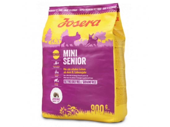 Фото - сухой корм Josera MINI SENIOR сухой беззерновой корм для пожилых собак мини пород старше 8+ лет ЛОСОСЬ