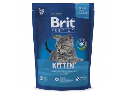 Фото - сухий корм BRIT Premium Cat Kitten Chicken & Salmon сухий корм для кошенят КУРКА та ЛОСОСЬ