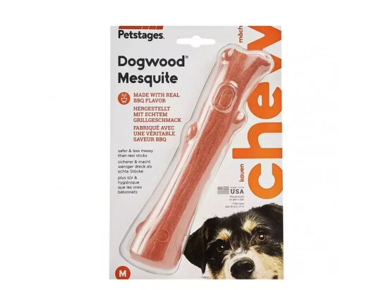 Фото 4 -  іграшки Petstages DOGWOOD MESGUITE іграшка для собак з ароматом барбекю, МІЦНА ГІЛКА