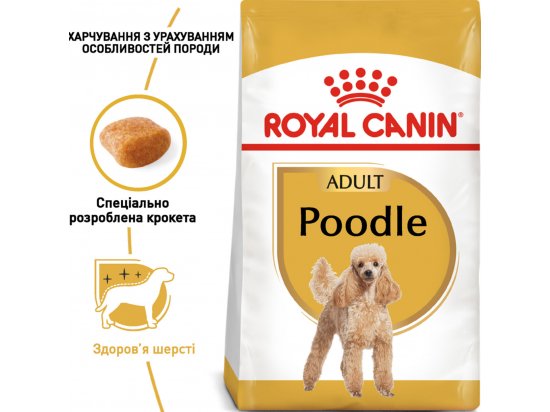 Фото - сухой корм Royal Canin POODLE ADULT (ПУДЕЛЬ ЭДАЛТ) корм для собак от 10 месяцев