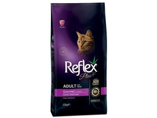 Фото - сухий корм Reflex Plus (Рефлекс Плюс) Adult Gourmet корм для вибагливих кішок, з куркою