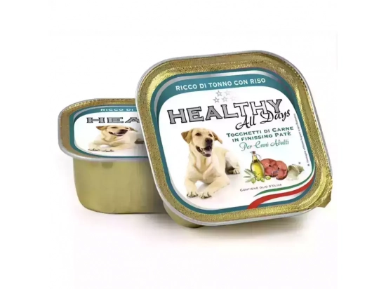 Фото - вологий корм (консерви) Healthy All Days TUNA & RICE вологий корм для собак ТУНЕЦЬ з РИСОМ