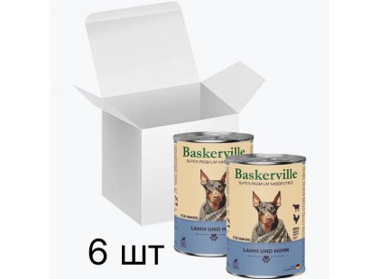 Фото 3 -  вологий корм (консерви) Baskerville (Баскервіль) Ягня та півень - консерви для собак