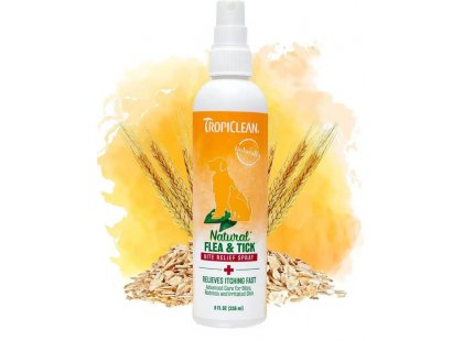 Фото - для кожи и шерсти Tropiclean FLEA & TICK BITE RELIEF SPRAY успокаивающий спрей от укусов блох и клещей для собак и котов