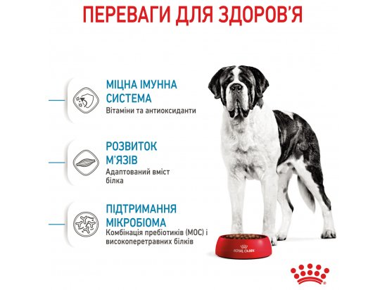 Фото - сухий корм Royal Canin GIANT JUNIOR (ЮНІОРИ ГІГАНТСЬКИХ ПОРОД) корм для цуценят від 8-24 місяців