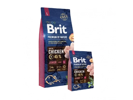 Фото 5 -  сухий корм Brit Premium Dog Junior Large L Chicken сухий корм для цуценят та молодих собак великих порід КУРКА