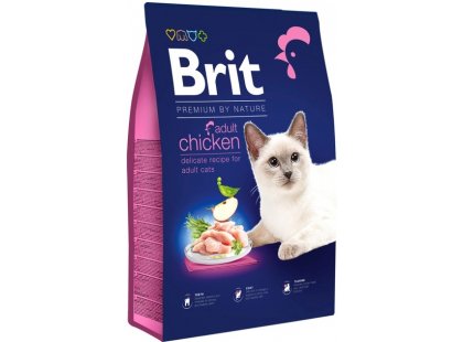 Фото - сухий корм Brit Premium Cat Adult Chicken сухий корм для кішок КУРКА