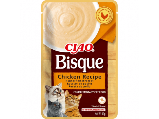 Фото - Inaba Cat Ciao Bisque Chicken вологий корм для котів пюре КУРКА вологий корм (консерви) Inaba Cat Ciao Bisque Chicken вологий корм для котів пюре КУРКА