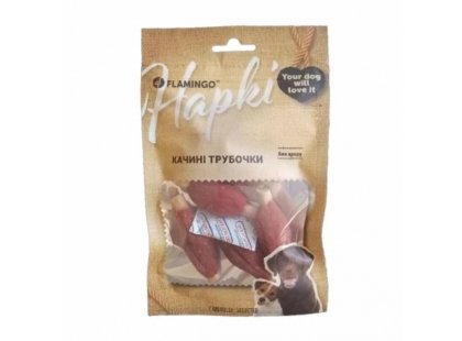 Фото 2 -  лакомства Flamingo Лакомство для собак УТИНЫЕ ТРУБОЧКИ