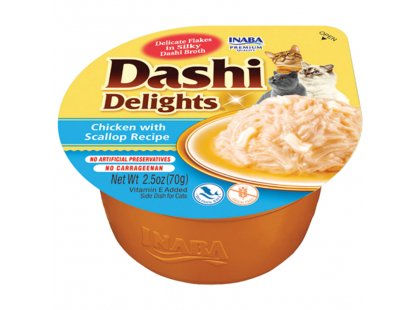 Фото - Inaba Cat Dashi Delights лакомство для кошек КУРИЦА С МОРСКИМ ГРЕБЕШКОМ лакомства Inaba Cat Dashi Delights лакомство для кошек КУРИЦА С МОРСКИМ ГРЕБЕШКОМ