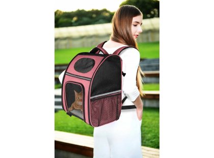 Фото - переноски, сумки, рюкзаки Senful 2-in-1 Deluxe Pet Backpack рюкзак-переноска для собак та кішок, рожевий