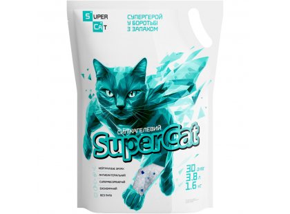 Фото - Supercat Силикагелевый наполнитель для кошачьего туалета наполнители Supercat Силикагелевый наполнитель для кошачьего туалета