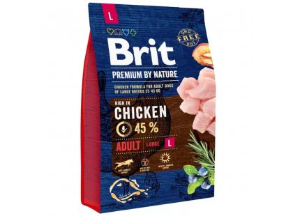 Фото - сухий корм Brit Premium Dog Adult Large L Chicken сухий корм для собак крупних порід КУРКА