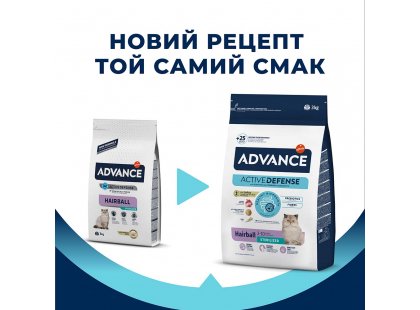 Фото - сухой корм Advance (Эдванс) Sterilized Hairball корм для стерилизованных кошек для выведения шерсти С ИНДЕЙКОЙ