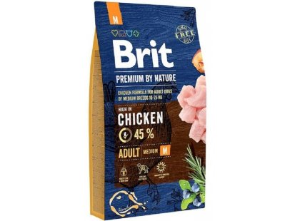 Фото - сухой корм Brit Premium Dog Adult Medium М Chicken сухой корм для собак средних пород КУРИЦА