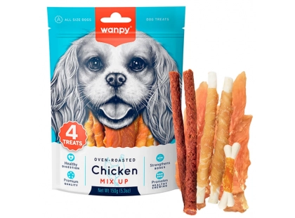 Фото - Wanpy Chicken Mix Up ласощі для собак КУРЯЧИЙ МІКС ласощі Wanpy Chicken Mix Up ласощі для собак КУРЯЧИЙ МІКС