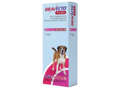 Фото 4 -  от блох и клещей Bravecto (Бравекто) TRIUNO жевательные таблетки от блох, клещей и гельминтов для собак