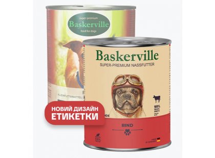 Фото - Baskerville (Баскервіль) ЯЛОВИЧИНА - консерви для собак вологий корм (консерви) Baskerville (Баскервіль) ЯЛОВИЧИНА - консерви для собак