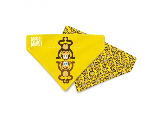 Фото - амуниция Max & Molly Urban Pets Bandana бандана на ошейник для собак Monkey Maniac