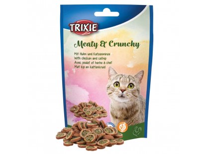 Фото - ласощі Trixie Meaty & Crunchy with Chicken & Catnip ласощі для котів КУРКА та КОТЯЧА М'ЯТА (42673)