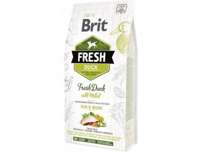 Фото - сухий корм Brit Fresh Dog Active Run & Work Duck & Millet сухий корм для активних собак КАЧКА та ПШОНО