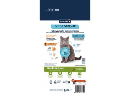 Фото 5 -  сухий корм Advance Junior Sterilized корм для стерилізованих кошенят до 24 місяців КУРКА