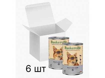 Фото 4 -  вологий корм (консерви) Baskerville (Баскервіль) ТЕЛЯТИНА І М'ЯСО ГУСЯ - консерви для собак