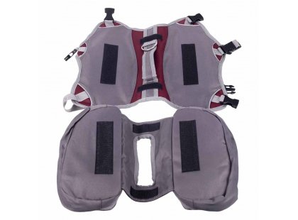 Фото 8 -  амуниция Voyager Pet Dog Bagpack cумка-седло для собак, красный с серым