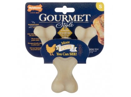 Фото 2 -  іграшки Nylabone Gourmet Wishbone Chicken жувальна іграшка для собак КІСТКА, смак КУРКИ