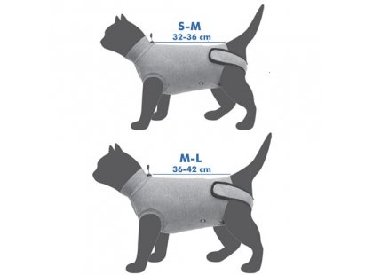 Фото - попоны, воротники, ботинки Trixie Послеоперационная попона для кошек и собак, серый
