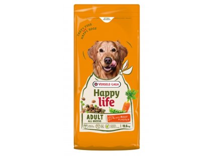 Фото 2 -  сухой корм Happy Life ADULT BEEF корм для собак всех пород ГОВЯДИНА