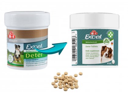 Фото - 8in1 (8в1) EXCEL DETER (ЕКСЕЛЬ ДЕТЕР ОТ КОПРОФАГИИ) пищевая добавка для собак от копрофагии 8in1 (8в1) EXCEL DETER (ЕКСЕЛЬ ДЕТЕР ОТ КОПРОФАГИИ) пищевая добавка для собак