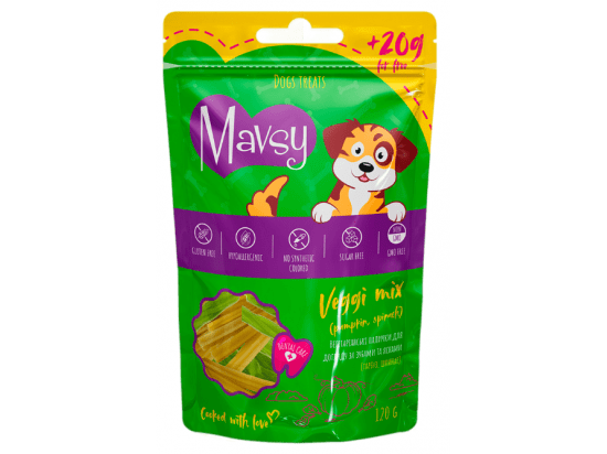 Фото - лакомства Mavsy Dental Care Veggi Stick Mix лакомство палочки для собак ТЫКВА И ШПИНАТ