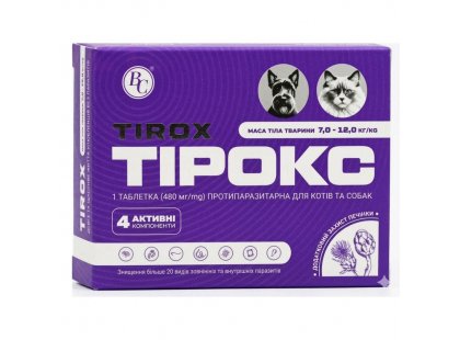 Фото 3 -  от блох и клещей Ветсинтез Tirox таблетка от блох, клещей и гельминтов для собак и котов