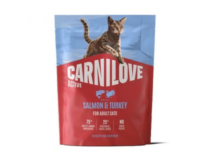 Фото 2 -  сухой корм Carnilove Active Salmon & Turkey сухой беззерновой корм для кошек ЛОСОСЬ и ИНДЕЙКА