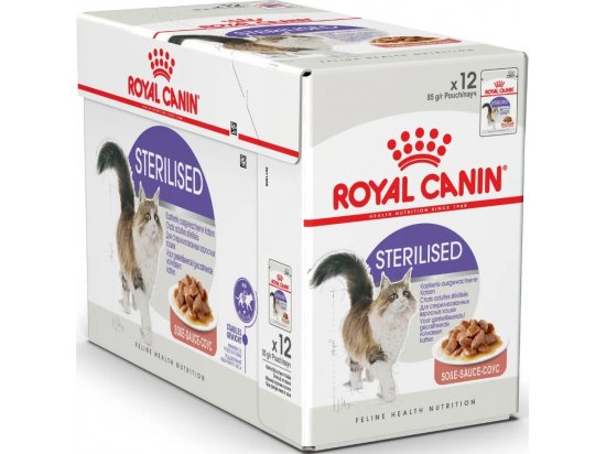 Фото - влажный корм (консервы) Royal Canin STERILISED in GRAVY консервированный корм для стерилизованных кошек