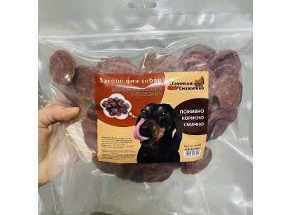 Фото 2 -  лакомства Селянські Смаколики Лакомство для собак УТИНЫЕ МЕДАЛЬОНЫ С НАСЕКОМЫМИ