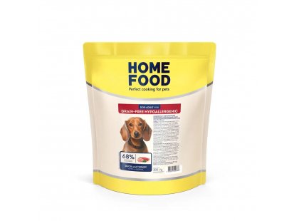 Фото 4 -  сухий корм Home Food (Хоум Фуд) Dog Adult Mini Duck Meat with Turkey гіпоалергенний беззерновий корм для собак дрібних порід КАЧКА та ІНДИЧКА