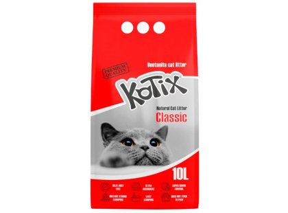 Фото 2 -  наповнювачі Kotix Classic бентонітовий наповнювач для котячого туалету, НАТУРАЛЬНИЙ, білі гранули
