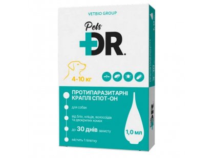 Фото 2 -  від бліх та кліщів Dr.Pets (Доктор Петс) спот-он краплі від бліх, кліщів для собак