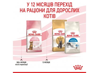 Фото - сухий корм Royal Canin KITTEN STERILISED (КІТТЕН СТЕРИЛІЗЕД) корм для стерилізованих кошенят від 6 до 12 місяців