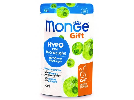 Фото - ласощі Monge Cat Gift Energy Topping Hypo Adult Microalgae ласощі для котів, топінг МІКРОВОДОРОСТІ