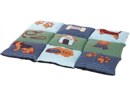 Фото - лежаки, матрасы, коврики и домики Trixie (Трикси) Patchwork Blanket Лоскутное одеяло для собак синий/зеленый