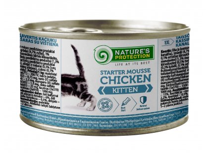 Фото - Natures Protection (Нейчез Протекшин) KITTEN STARTER MOUSSE CHICKEN (КУРИЦА) мусс для котят влажный корм (консервы) Natures Protection (Нейчез Протекшин) KITTEN STARTER MOUSSE CHICKEN (КУРИЦА) мусс для котят