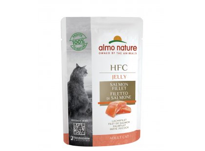 Фото - Almo Nature HFC JELLY SALMON консервы для кошек ЛОСОСЬ, желе пауч влажный корм (консервы) Almo Nature HFC JELLY SALMON консервы для кошек ЛОСОСЬ, желе пауч
