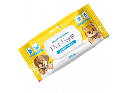 Фото - Modes Pet Sanit вологі серветки для тварин, універсальні, БЕЗ АРОМАТУ щоденний догляд (шампуні, кондиціонери та інші засоби) Modes Pet Sanit вологі серветки для тварин, універсальні, БЕЗ АРОМАТУ