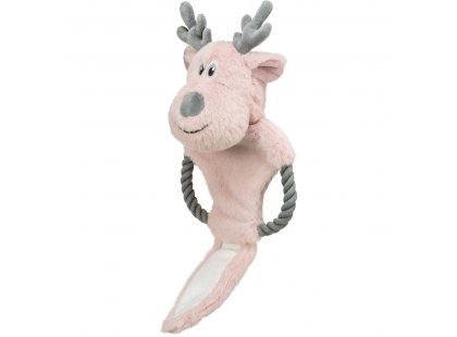 Фото 2 -  игрушки Trixie Reindeer with Rope игрушка для собак РОЖДЕСТВЕНСКИЙ ОЛЕНЬ С КАНАТОМ (92005)