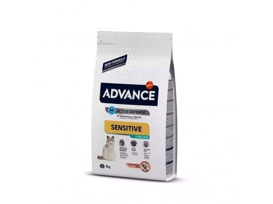 Фото - сухой корм Advance (Эдванс) Sensitive Sterilized корм для стерилизованных кошек С ЛОСОСЕМ И ПШЕНИЦЕЙ