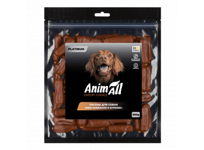 Фото 3 -  лакомства AnimAll Platinum лакомство для собак МИНИ КОЛБАСКИ З КУРИЦЕЙ